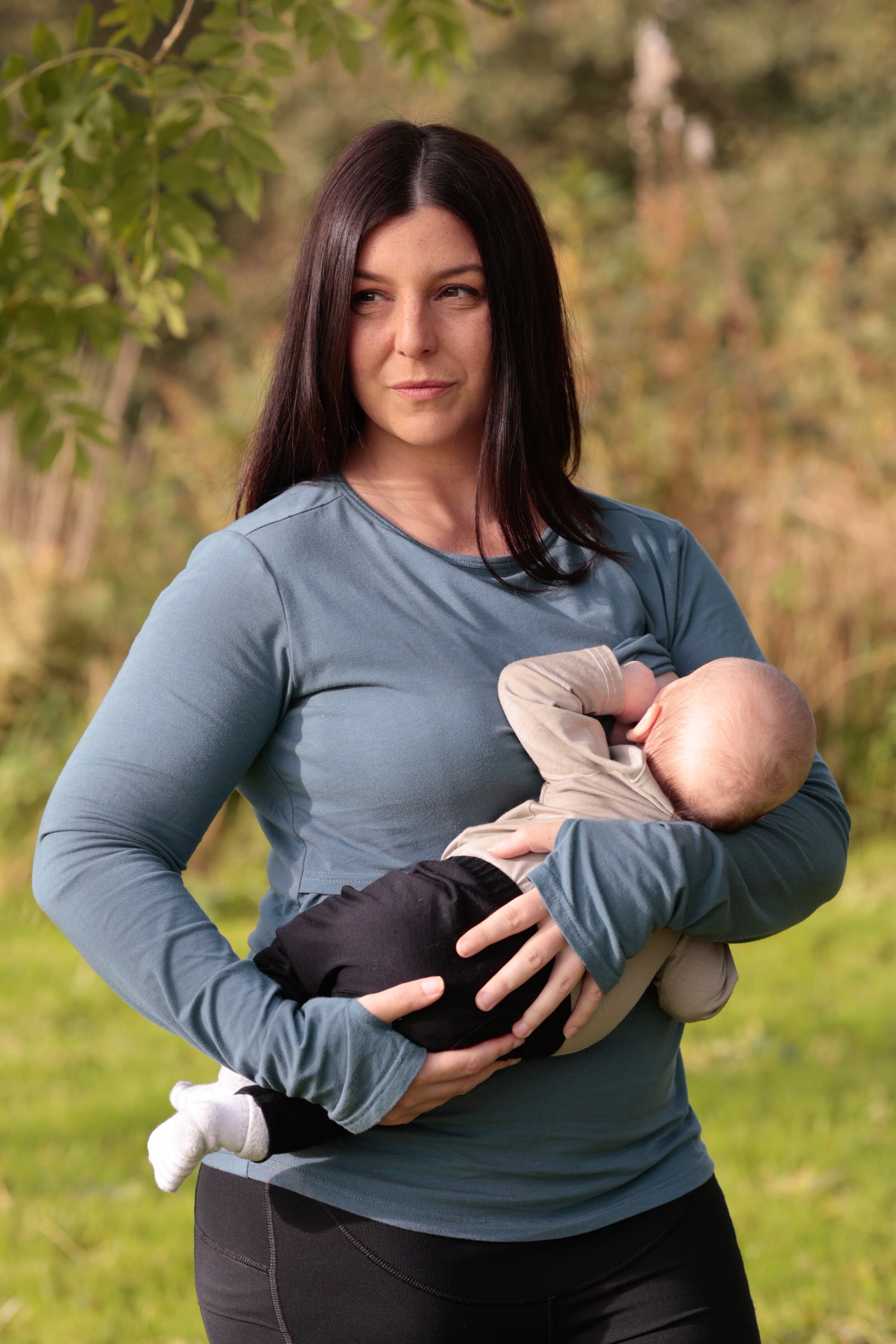 Bamboo Long Sleeve Maternity and Breastfeeding Top